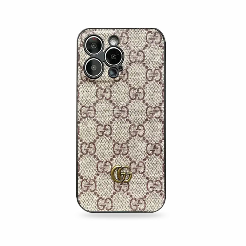 Leather GG iPhone Cases With Lens Protection-GGK251801