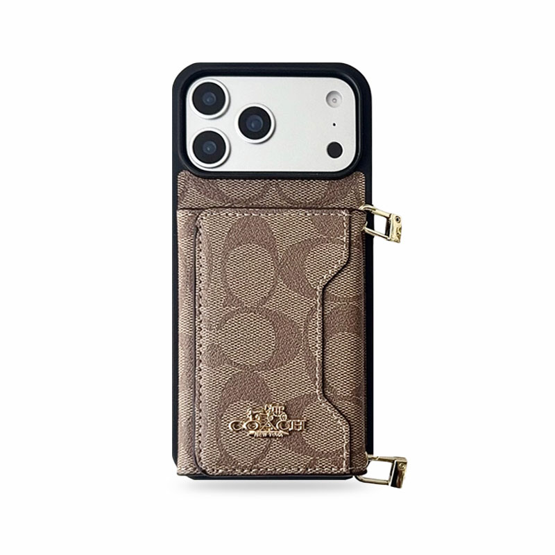 Leather CH iPhone Case With Wallet And Crossbody Strap-QBK2504