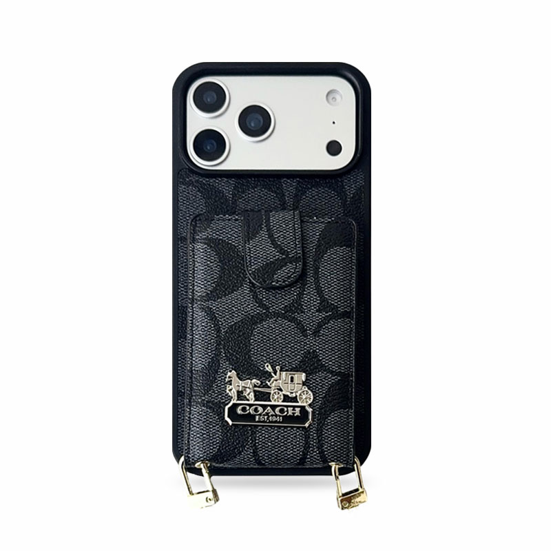 Leather CH iPhone Case With Wallet And Strap-LBK251702