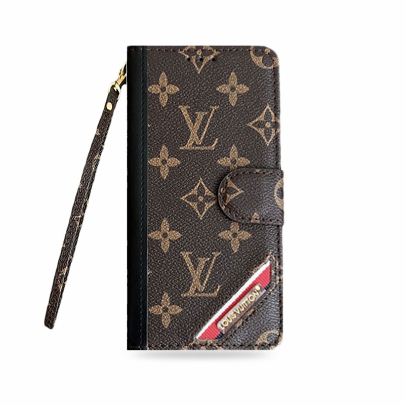 Luxury Leather Monogram iPhone Case with Card Holder and Cash Pocket-HYL25001