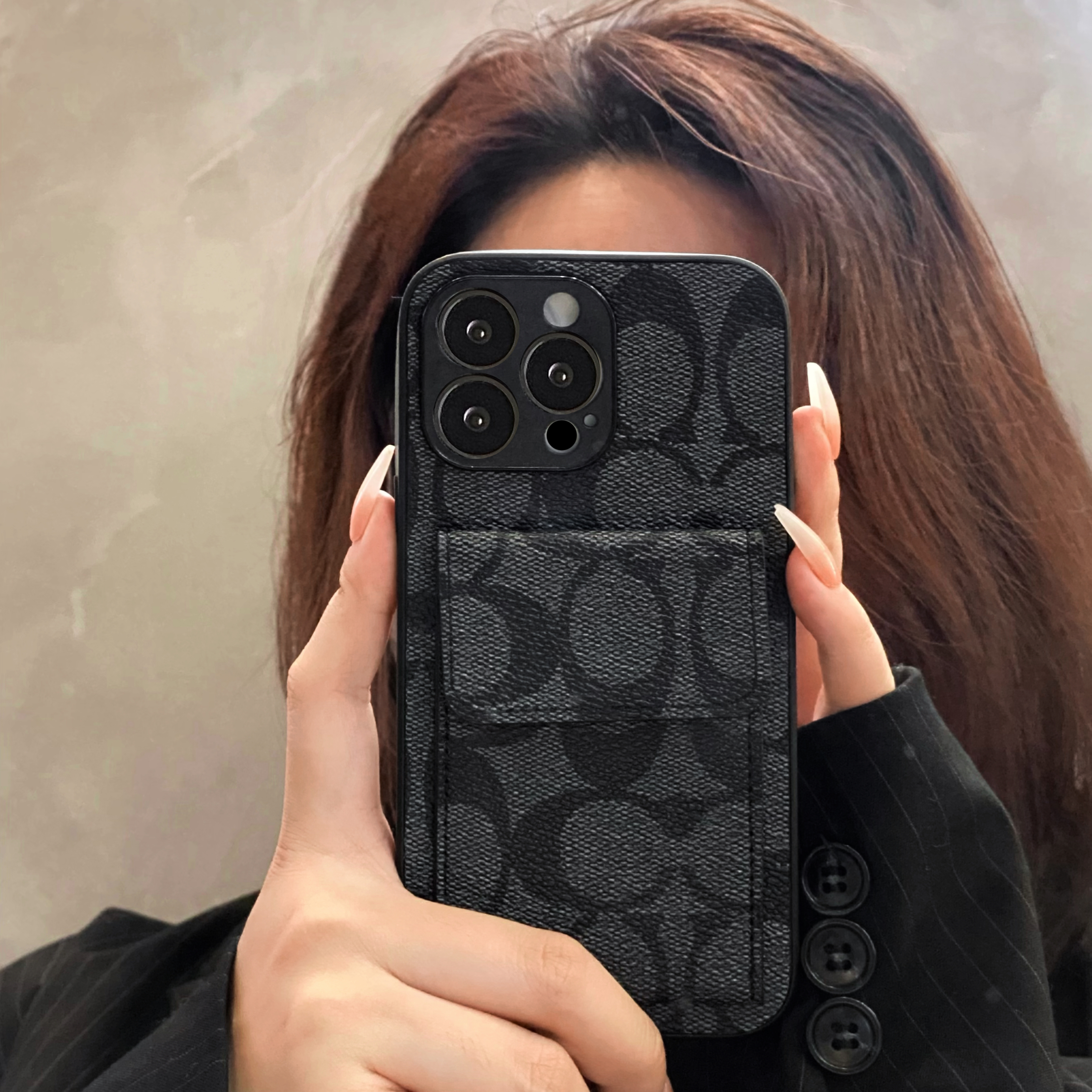 CH  iPhone Case With  Wallet Black-HP240513-GTOCASE