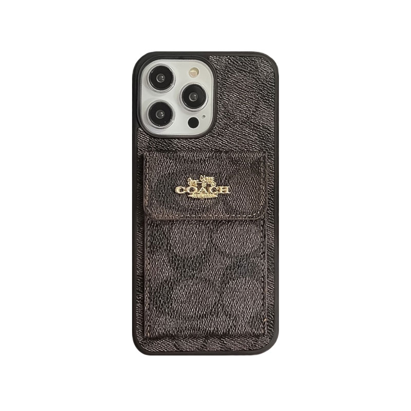 CH  iPhone Case With Card Holder Wallet Light Brown  -SZK240425-GTOCASE