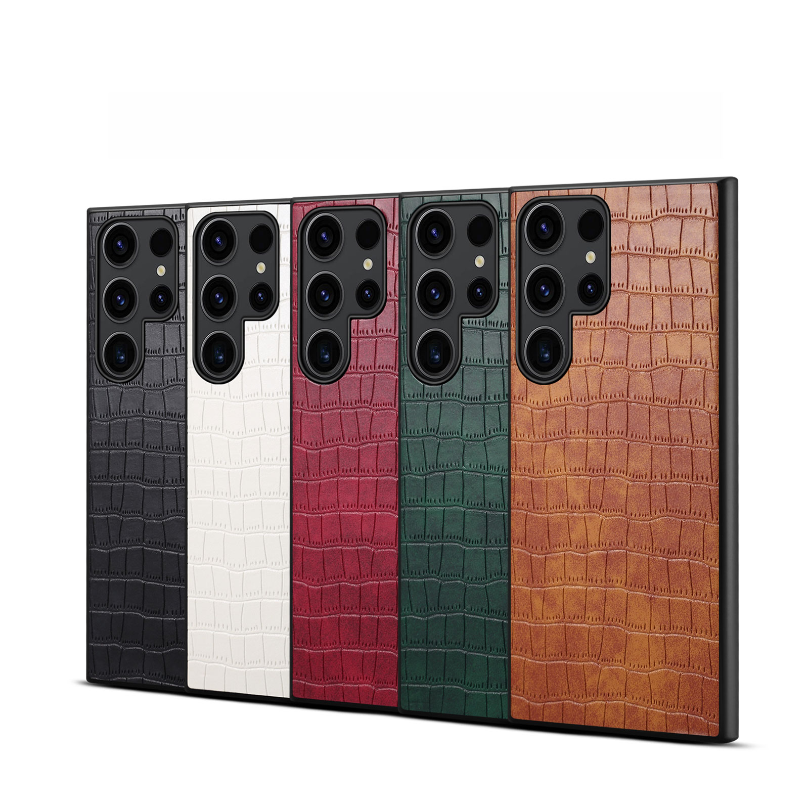 Alligator Print Leather Phone Case For Samsung Black-EYS241104-GTOCASE