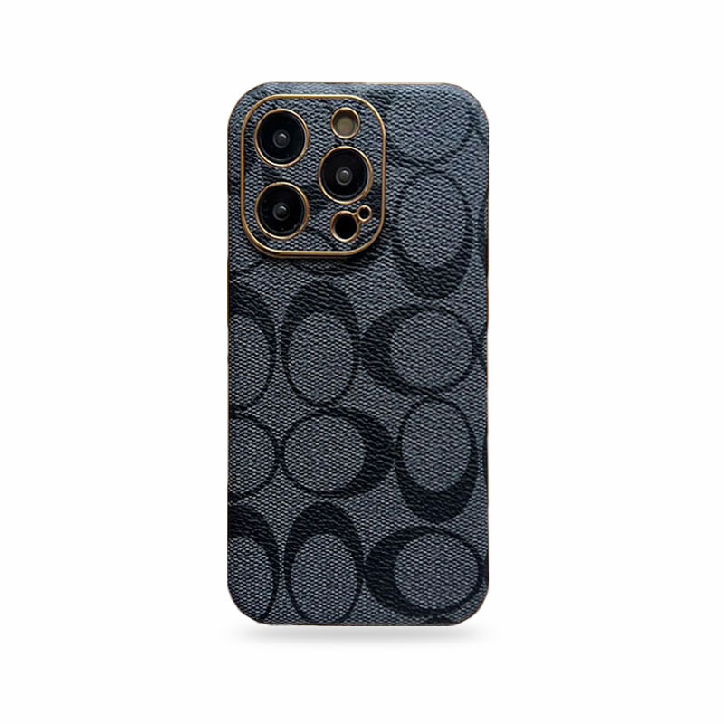 CH  iPhone Case Leather Black -QBK240513