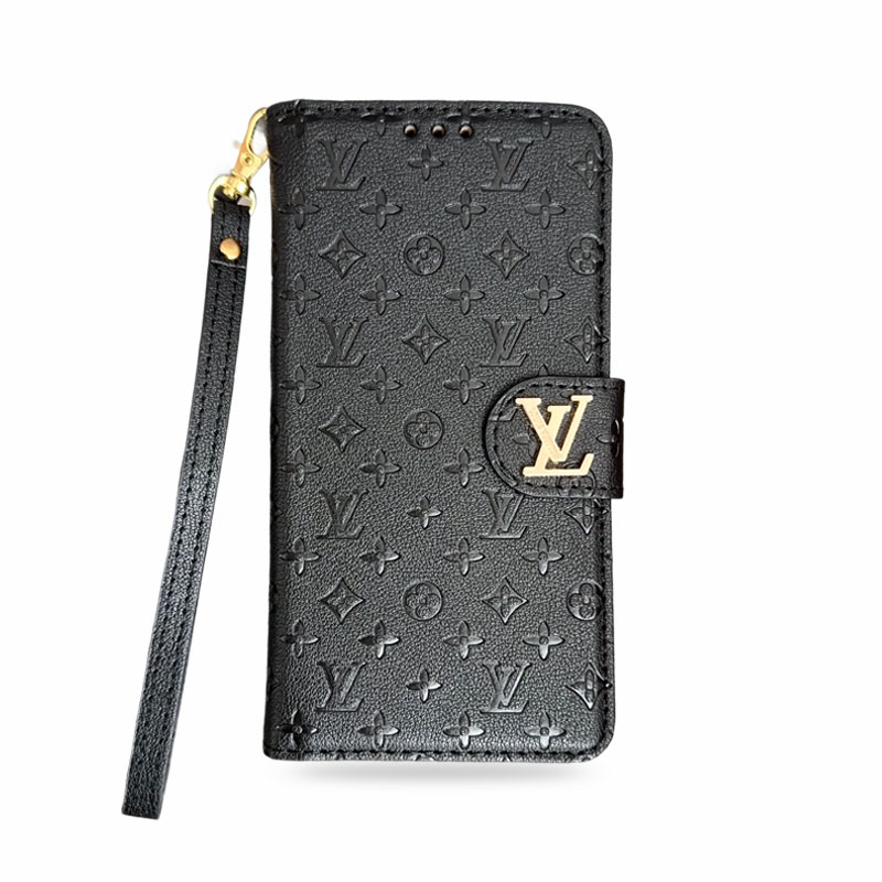 Luxury Folio Monogram iPhone Case With Wallet And Strap Big Printing-LB251102