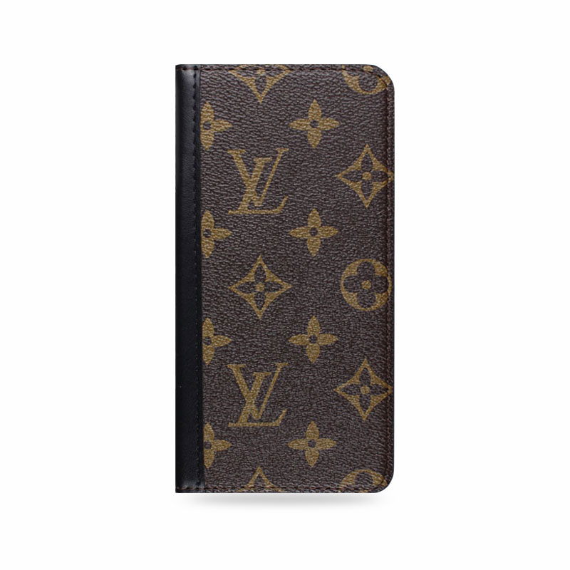 Premium Leather Monogram iPhone Case with Card Slot and Coin Pocket Big Printing-HYL251021