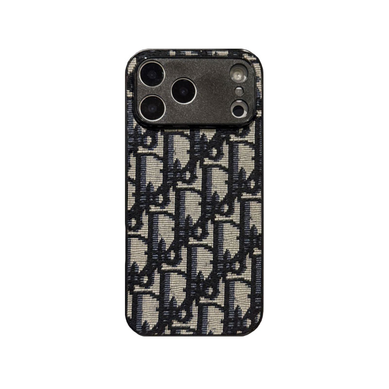 Leather CD iPhone Case With Lens Protection For iPhone 17 Series Black-QBK251023