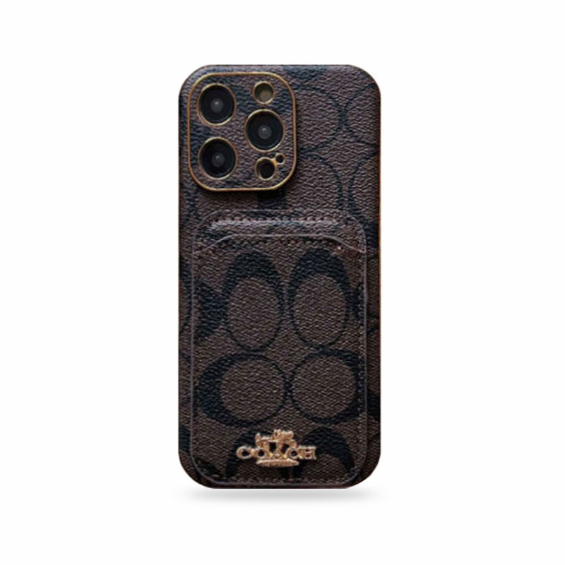 CH  iPhone Case With Card Holder Brown  -KB241651