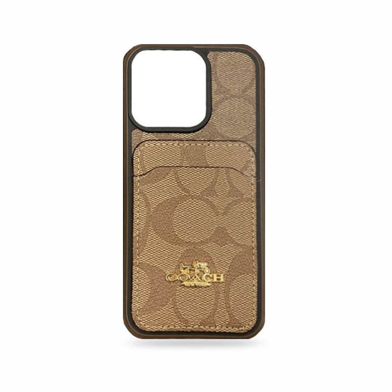 Coach iPhone Case With Card Holder Premium Leather Design