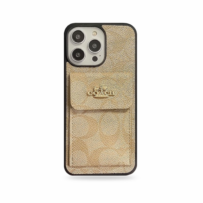 CH  iPhone Case With Card Holder Wallet Coffe  -SZK240425