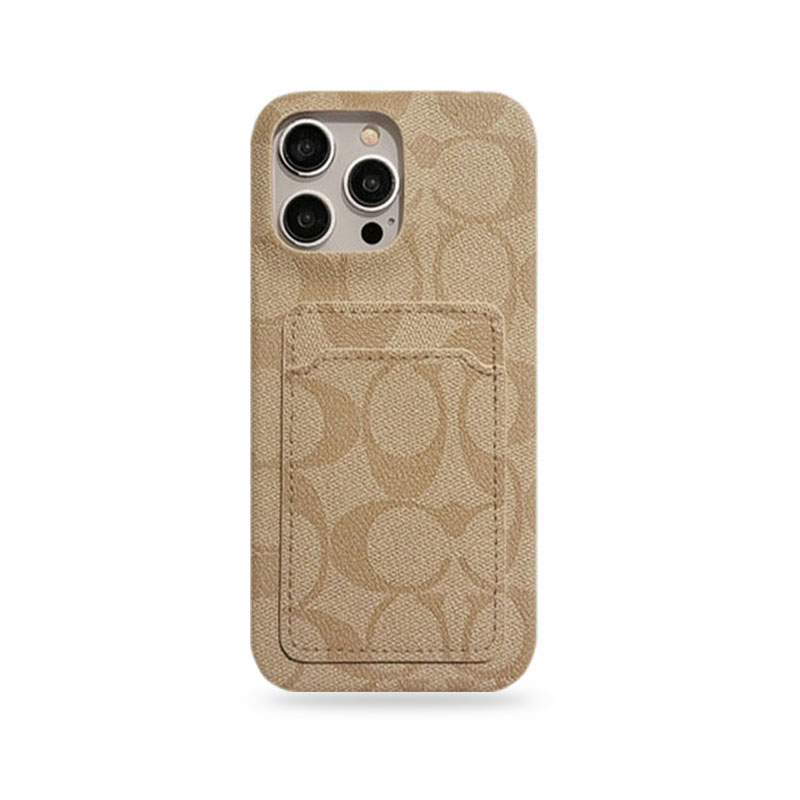 Coach Classic iPhone Case With Card Holder Leather Design