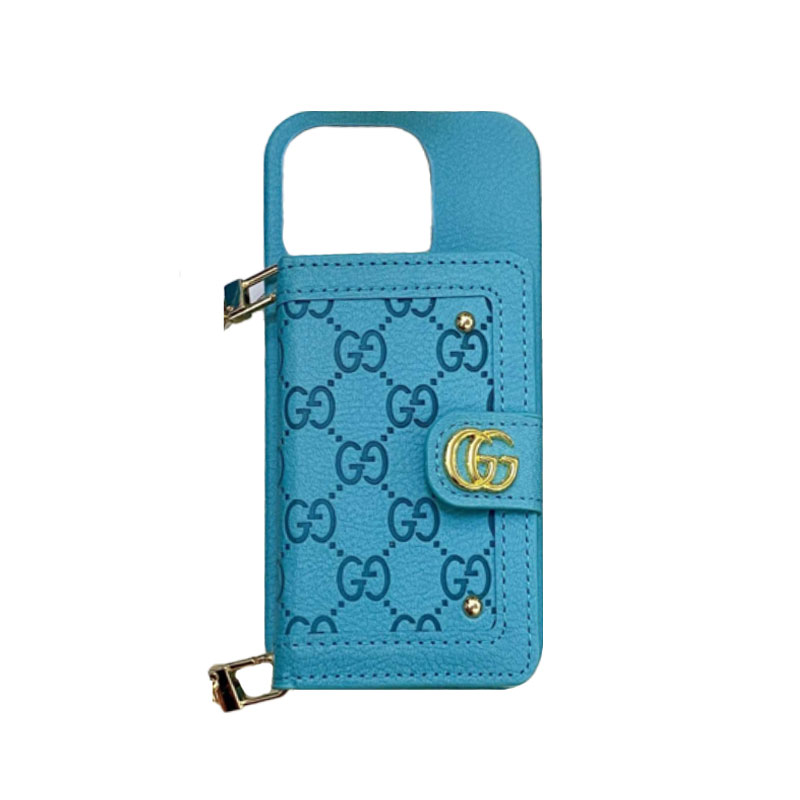 GG iPhone Case With Wallet And Strap Black -ZY241720-GTOCASE