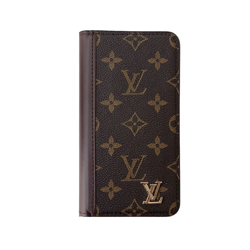Luxury Folio Monogram iPhone Case With Wallet And Strap Big Printing-LB251102