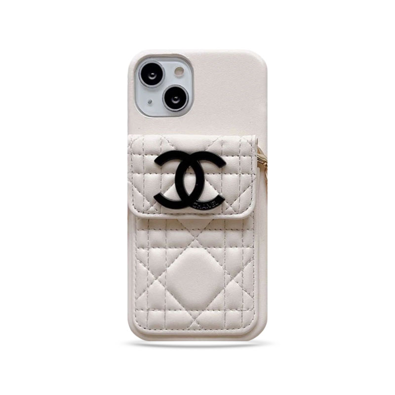 CC iPhone Case With Wallet And Strap White -GS241602-GTOCASE