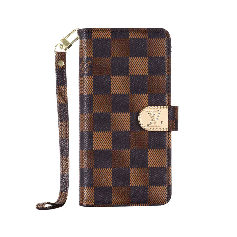 Luxury Folio Monogram iPhone Case With Wallet And Strap Big Printing-LB251102