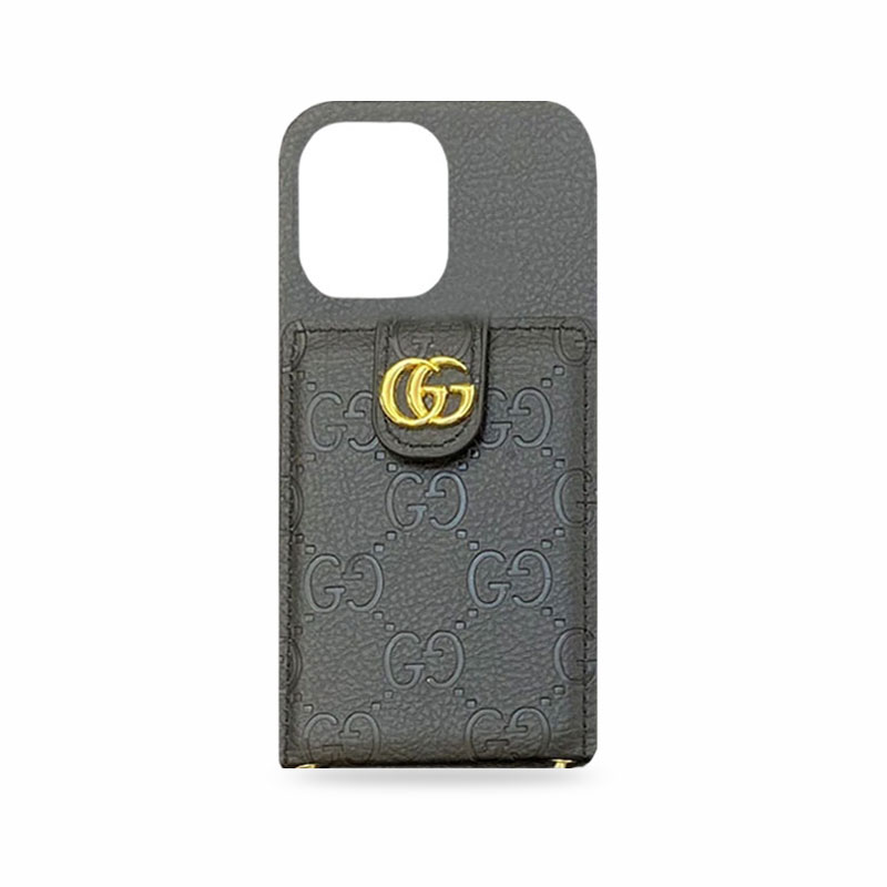 Gucci iPhone Case with Wallet and Strap