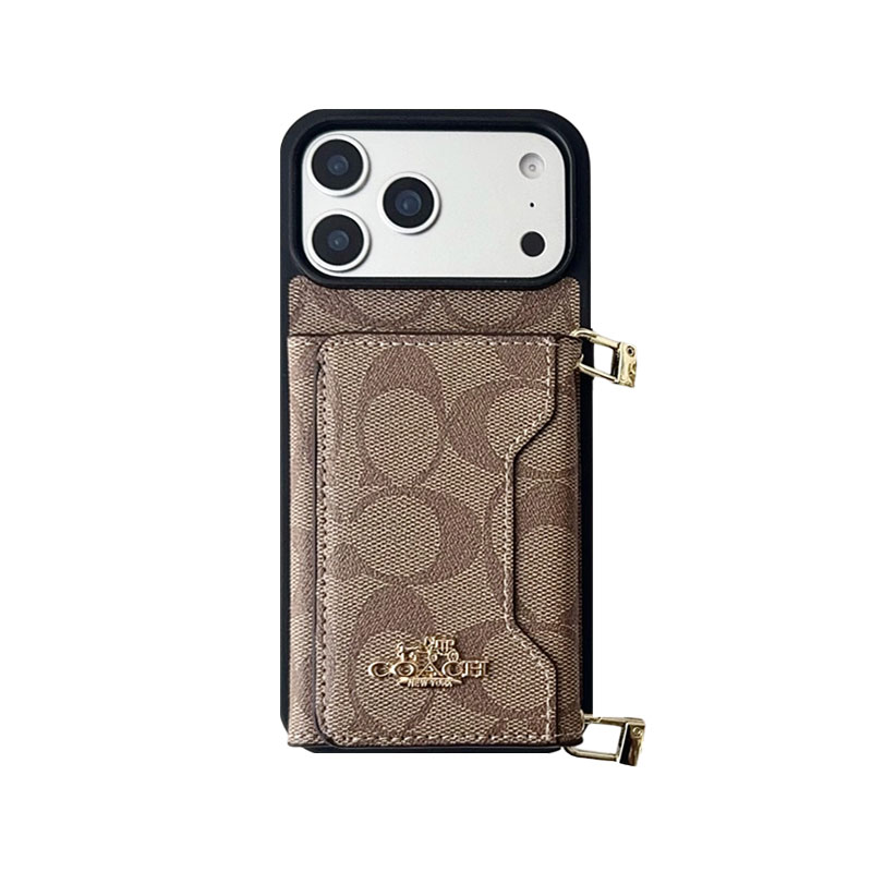 Leather CH iPhone Case With Wallet And Crossbody Strap-QBK2504