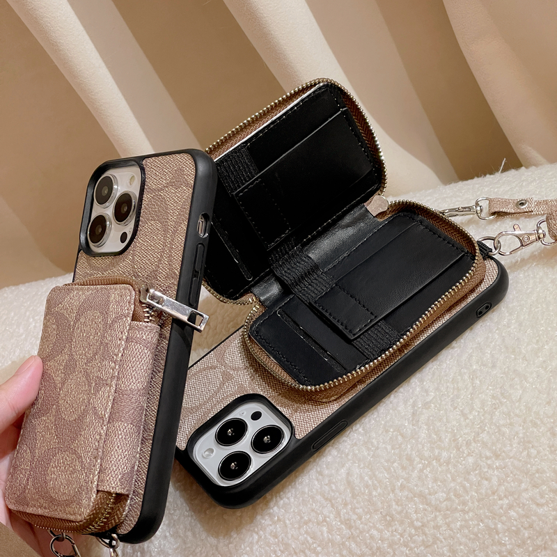 CH  iPhone Case With Wallet Coffee-LQB241412-GTOCASE