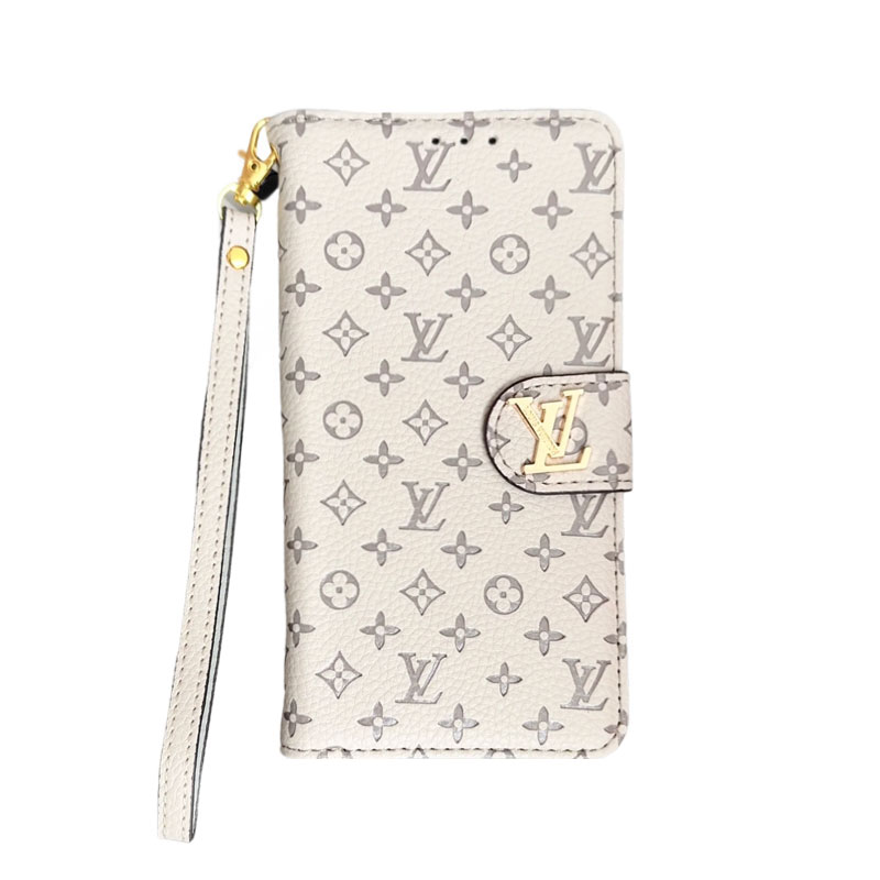 Luxury Folio Monogram iPhone Case With Wallet And Strap Big Printing-LB251102