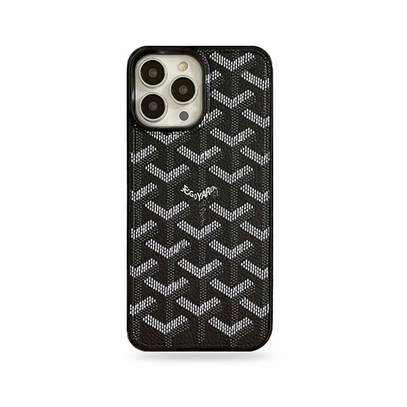 Leather GD iPhone Case Black (Magsafe)-CCS251123