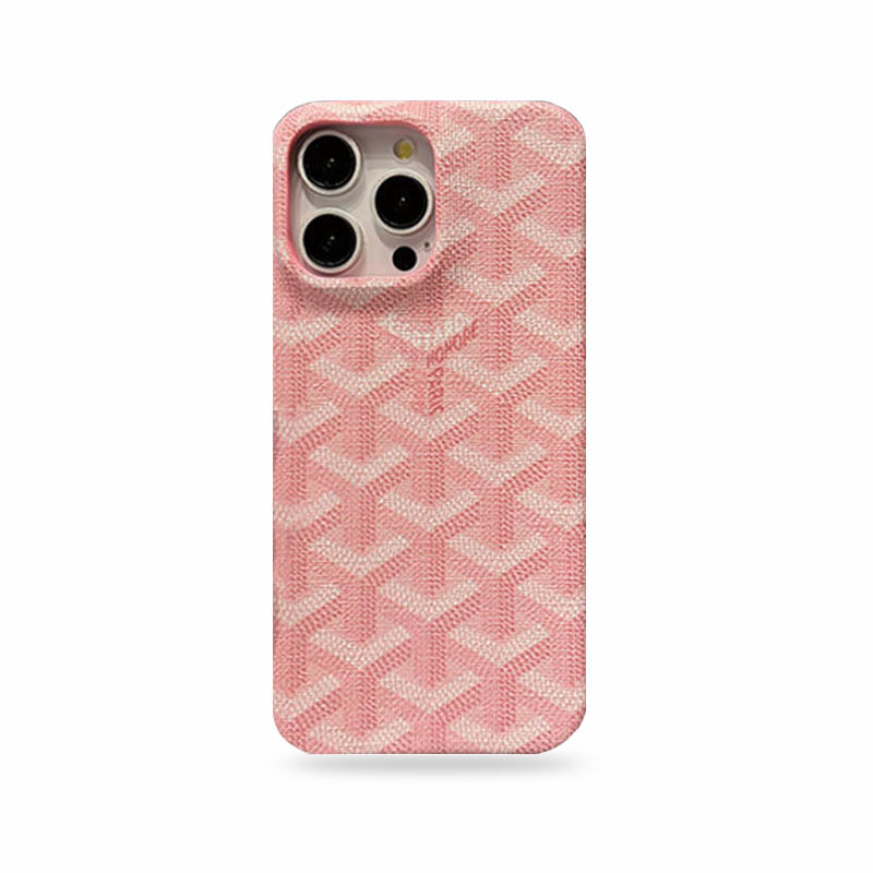 Leather GD iPhone Case Pink-CZK250905