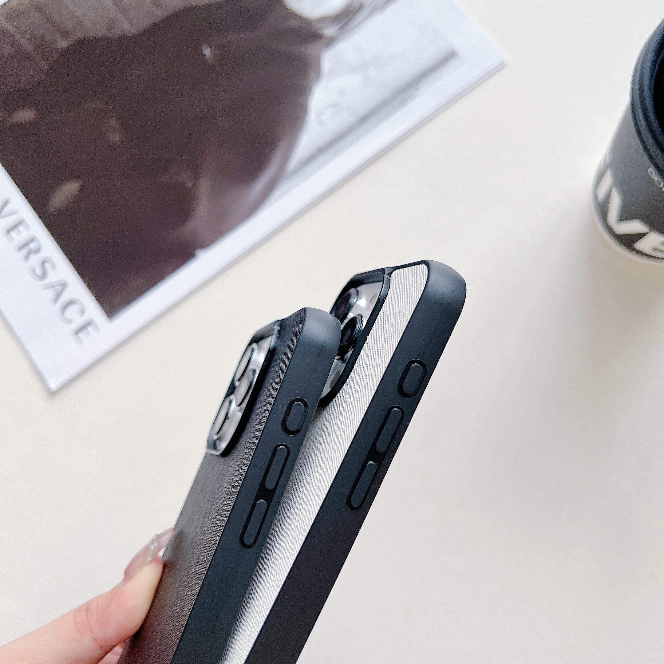 Leather PR Case With Strap For iPhone Black-PGS241837-GTOCASE