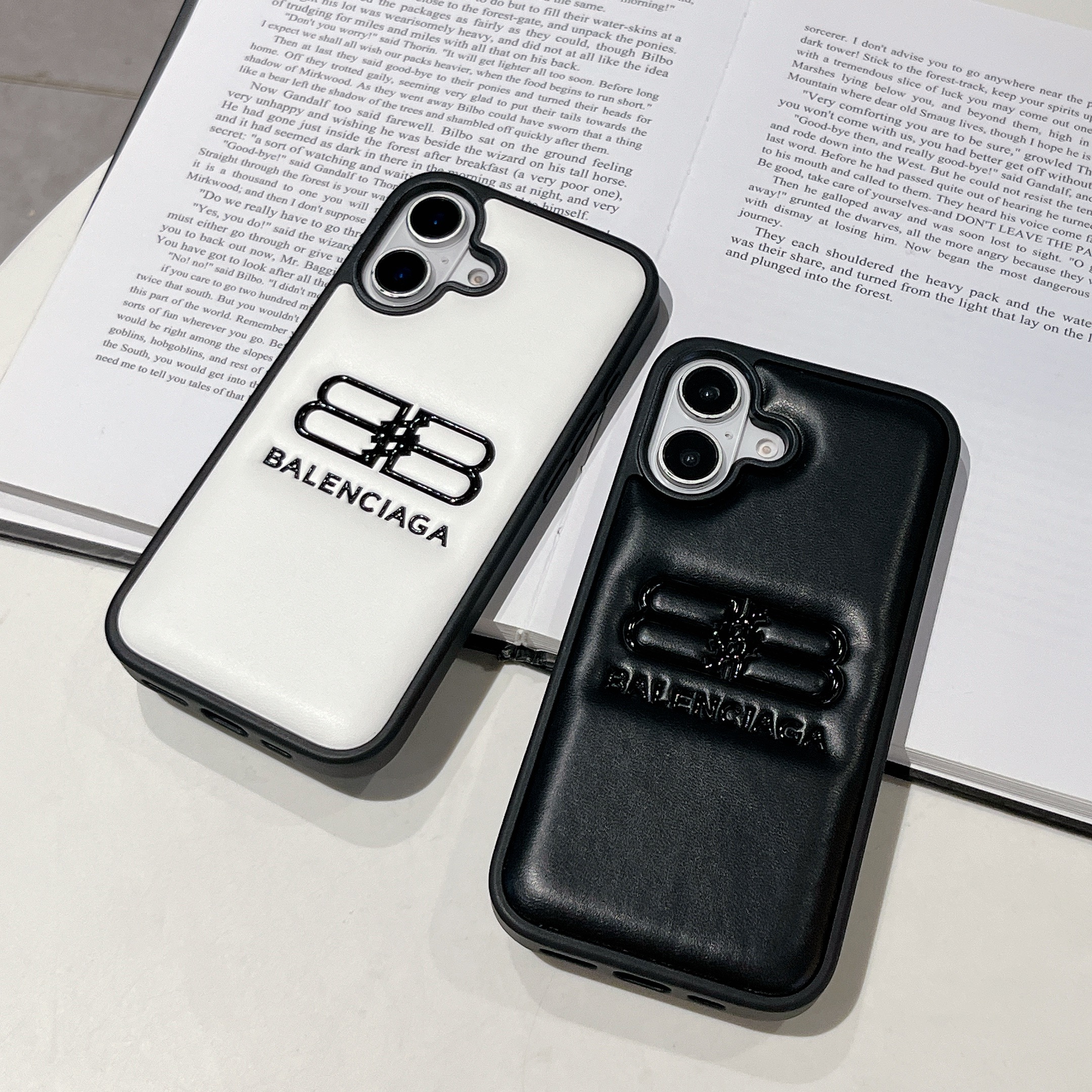 Puffer BA iPhone Case White-BLK251107