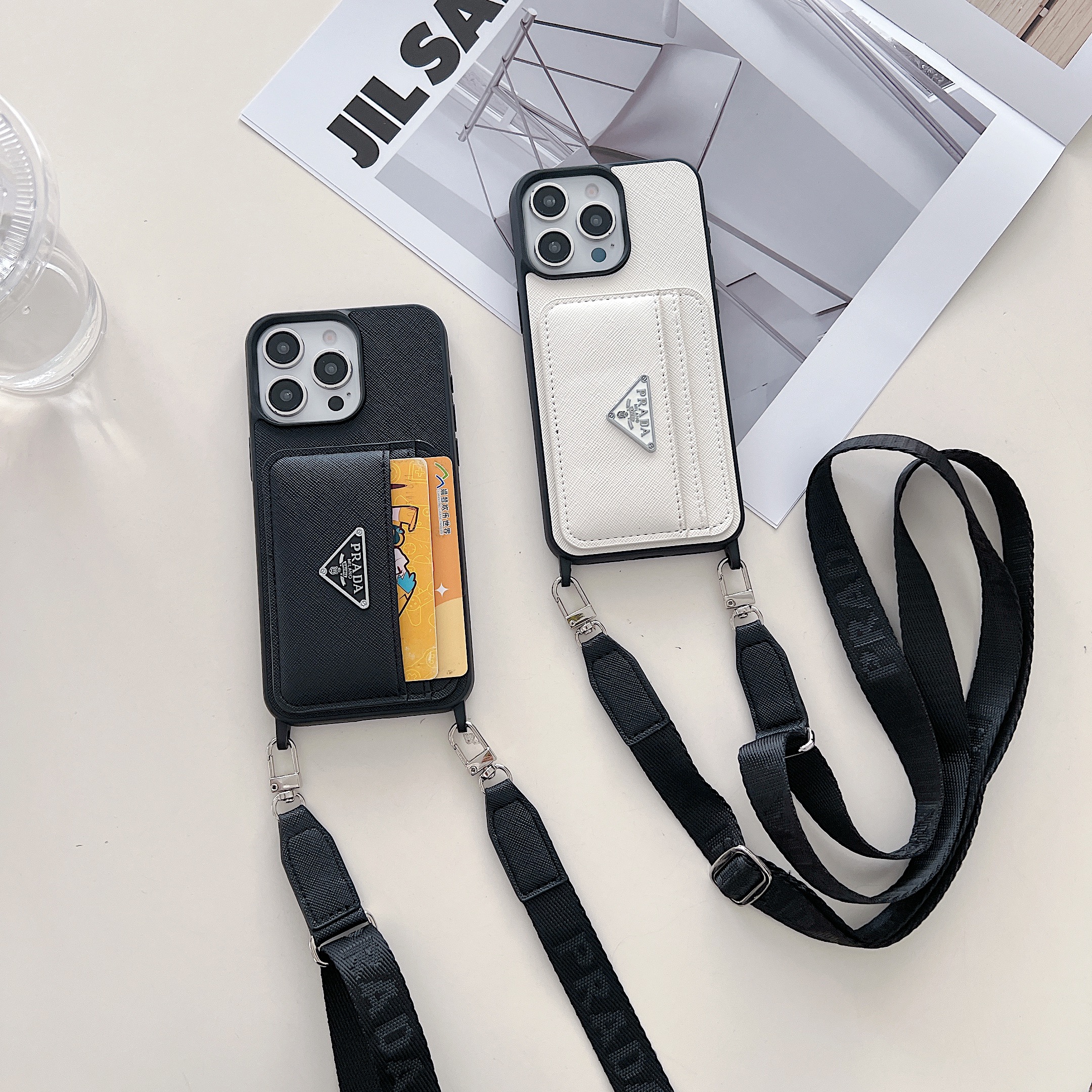 PR Case With Card Holder For iPhone White-XFK241537-GTOCASE