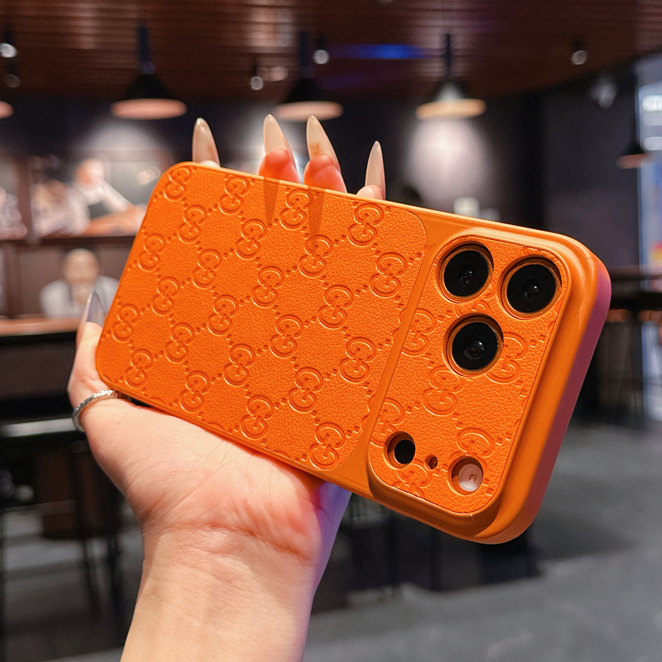 Classic GG iPhone case orange– GZLV002