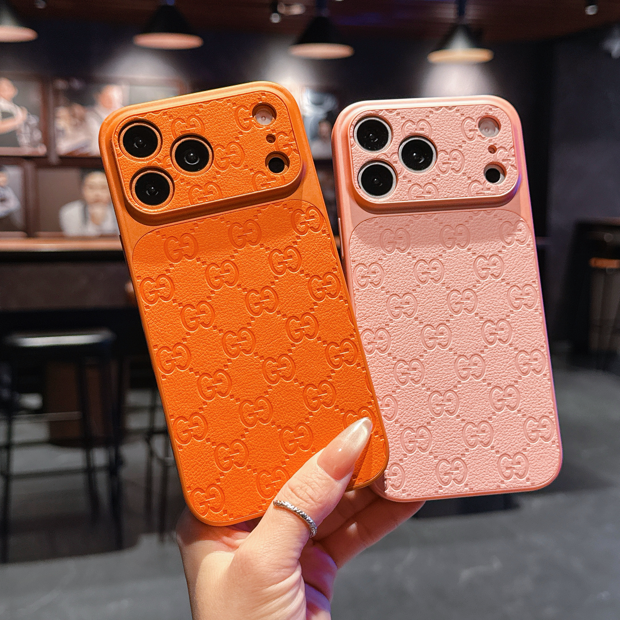 Classic GG iPhone case orange– GZLV002