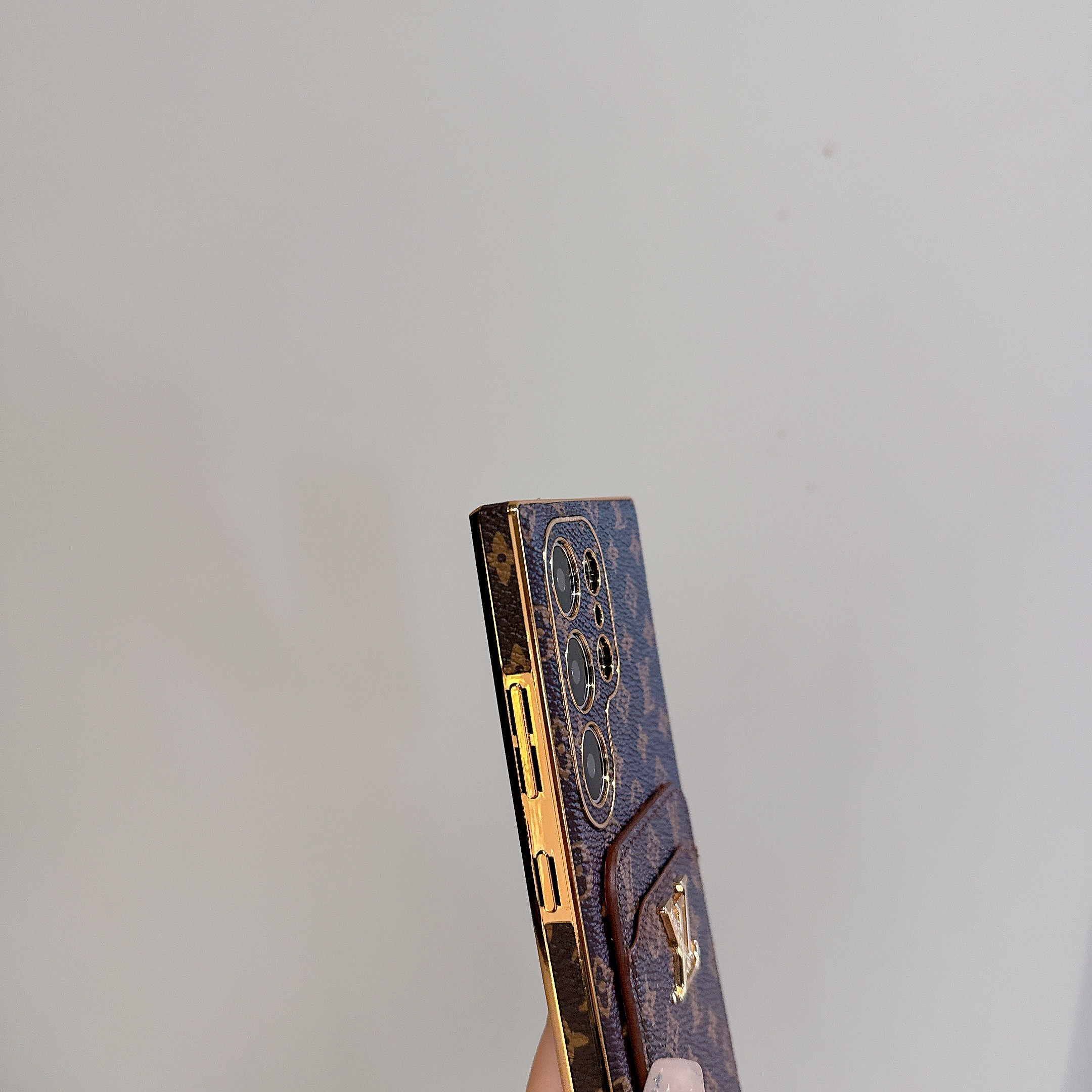 Leather Monogram Samsung Galaxy S Series Case With Card Holder Big Printing -CKK251506-GTOCASE