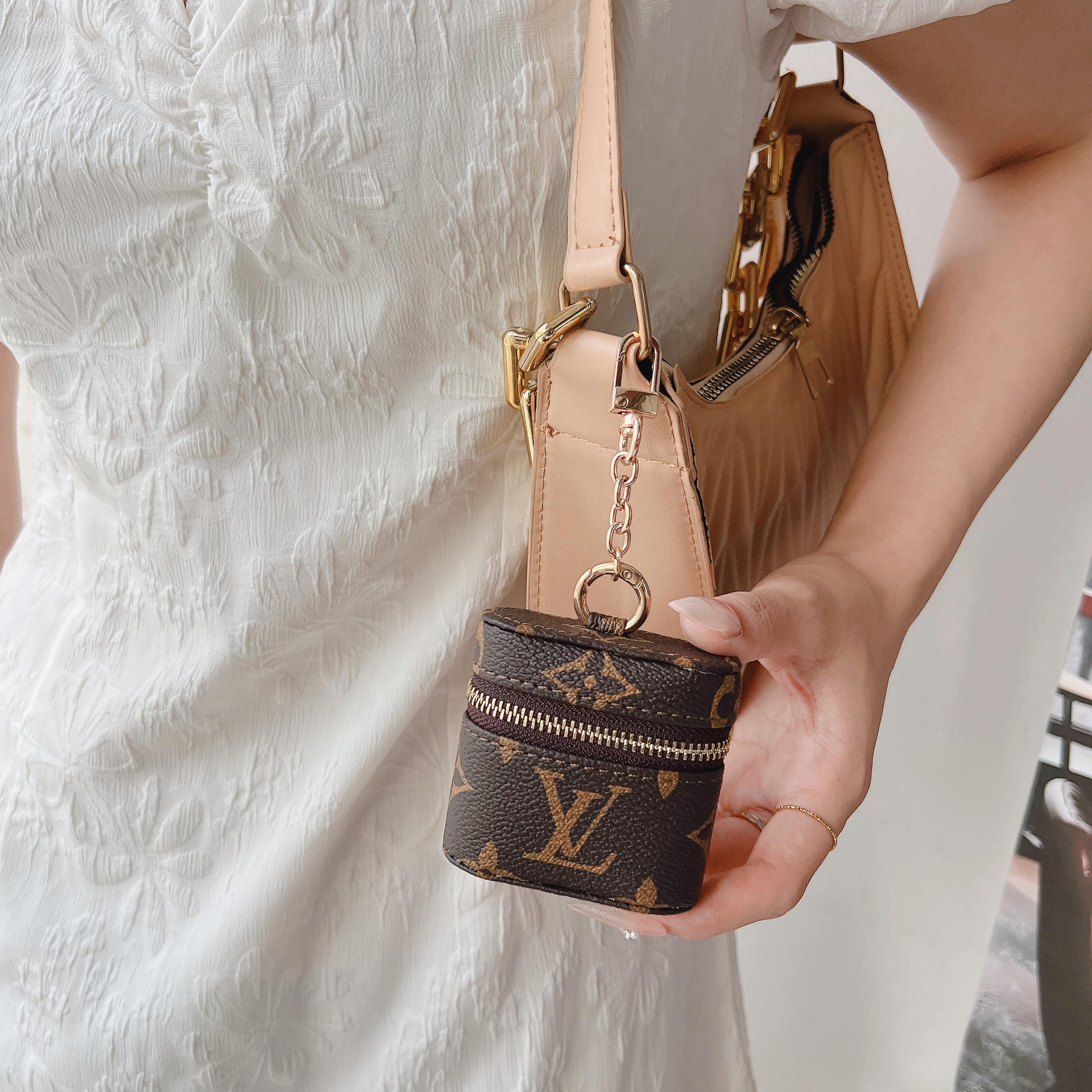 Monogram AirPods Storage Case With Strap