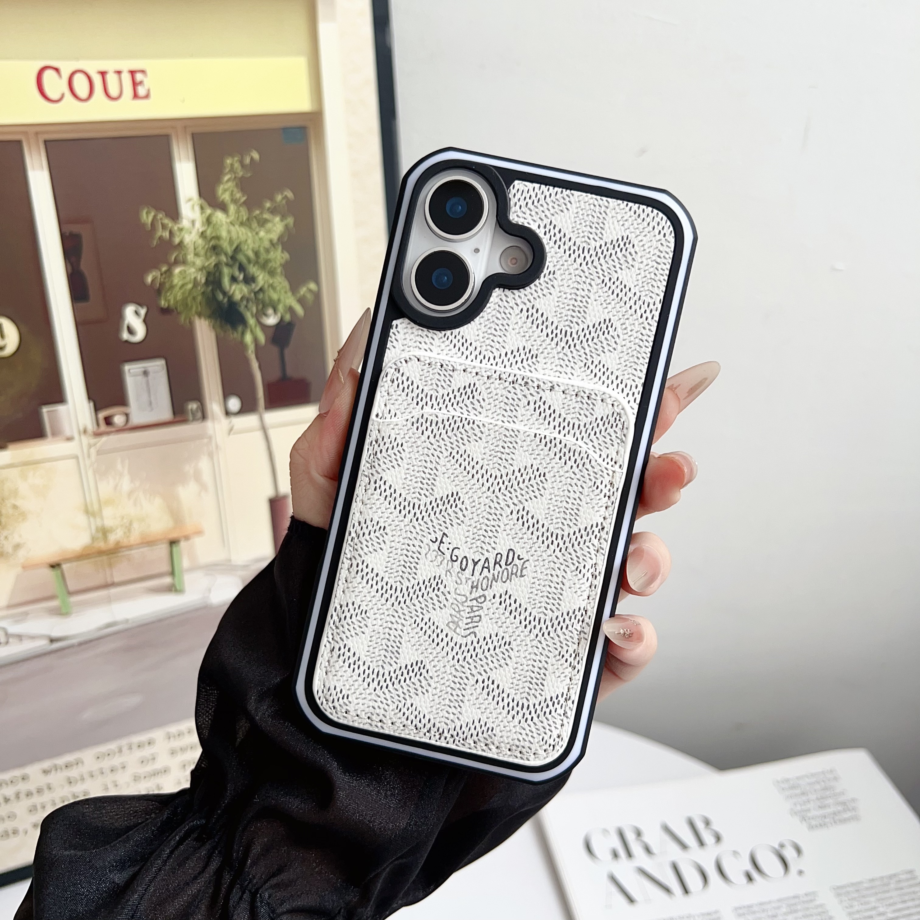 Leather GD iPhone Case With Card Holder -GYK250225