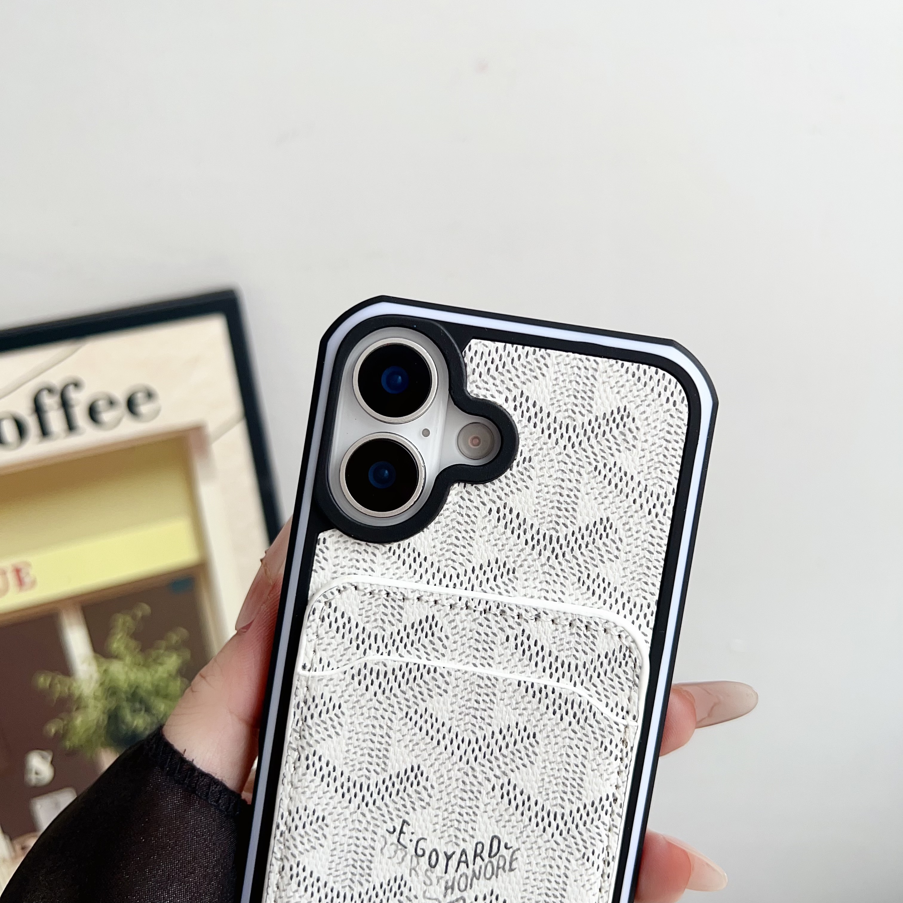 Leather GD iPhone Case With Card Holder -GYK250225