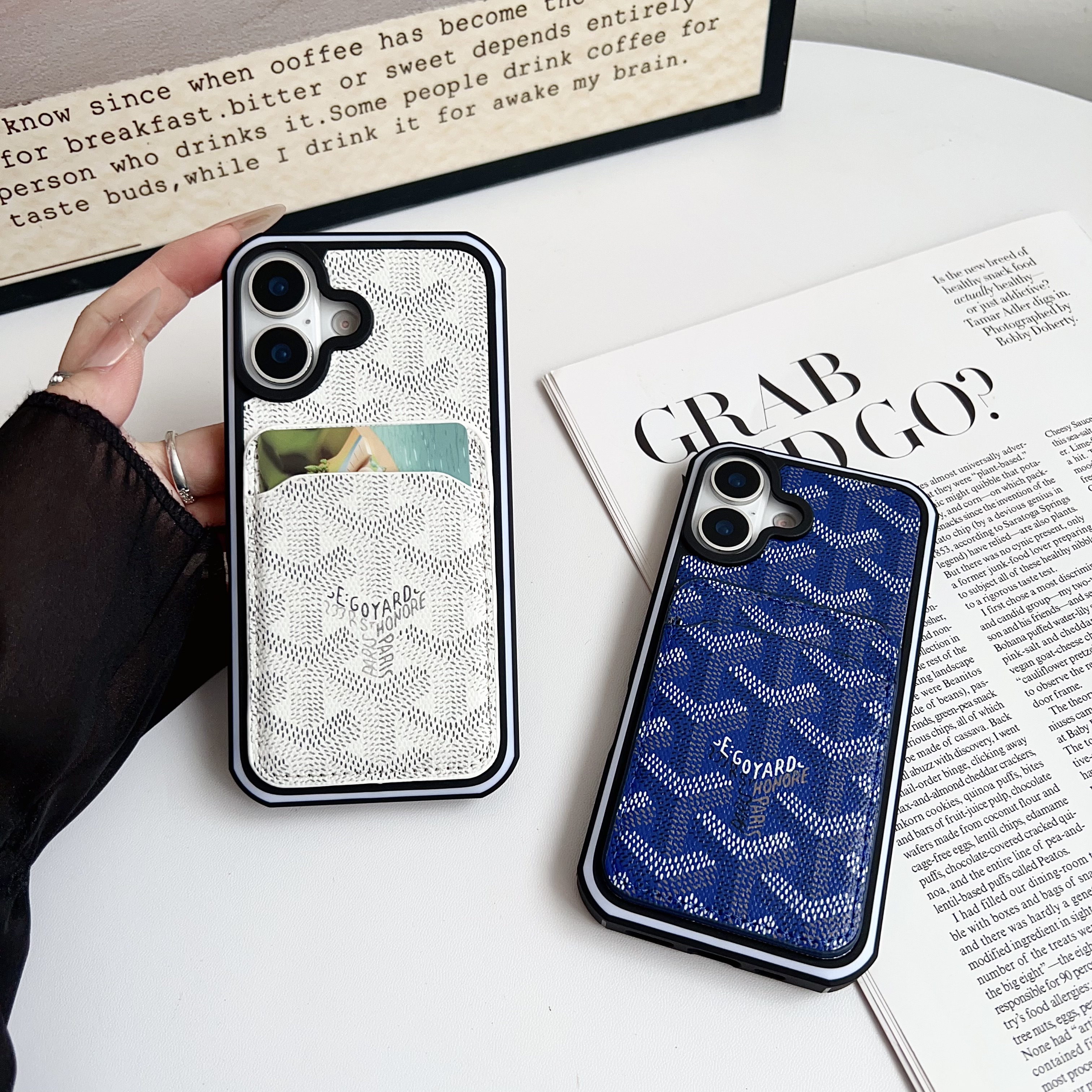 Leather GD iPhone Case With Card Holder -GYK250225