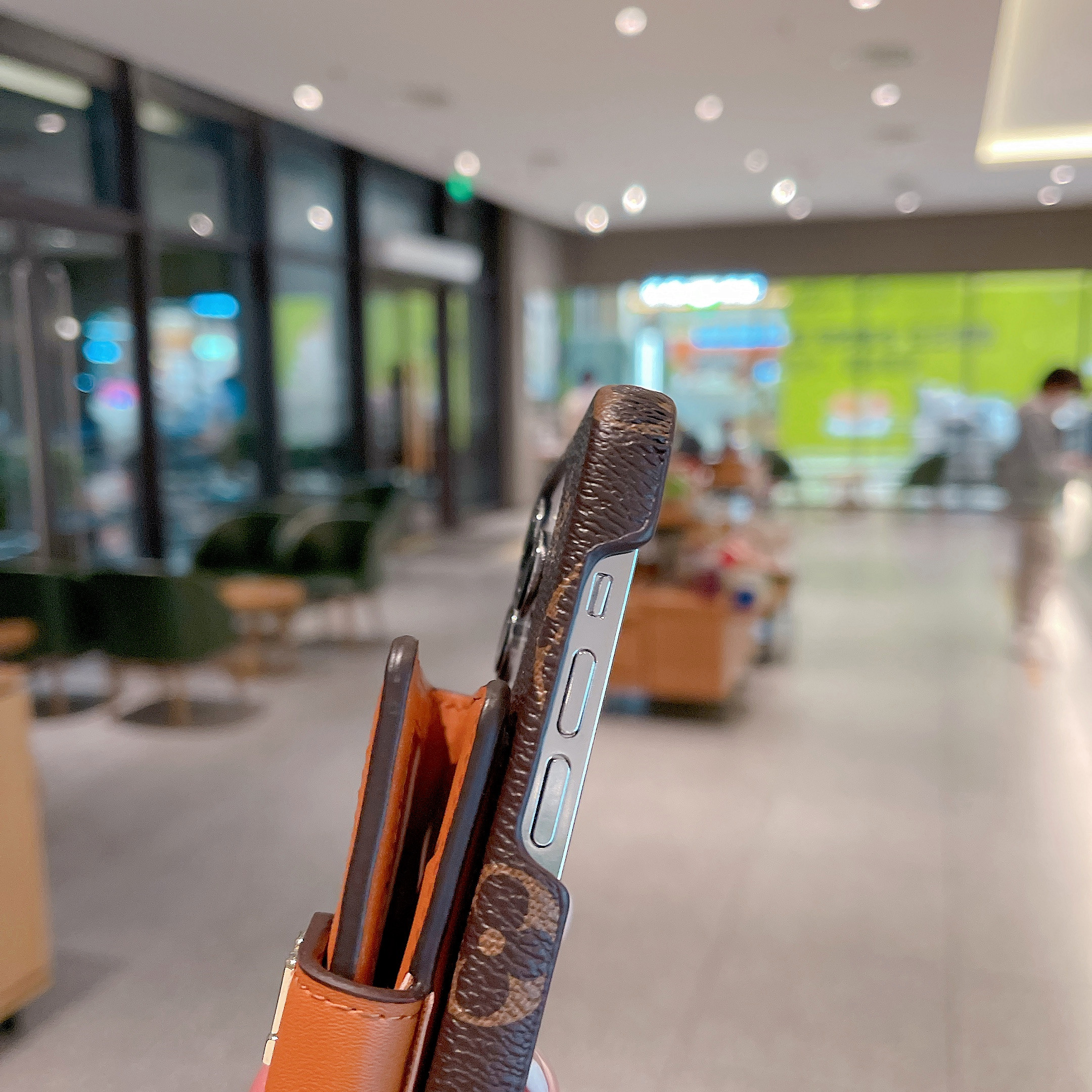 Monogram iPhone Case With Wallet And Crossbody Strap Brown -QB240329-GTOCASE