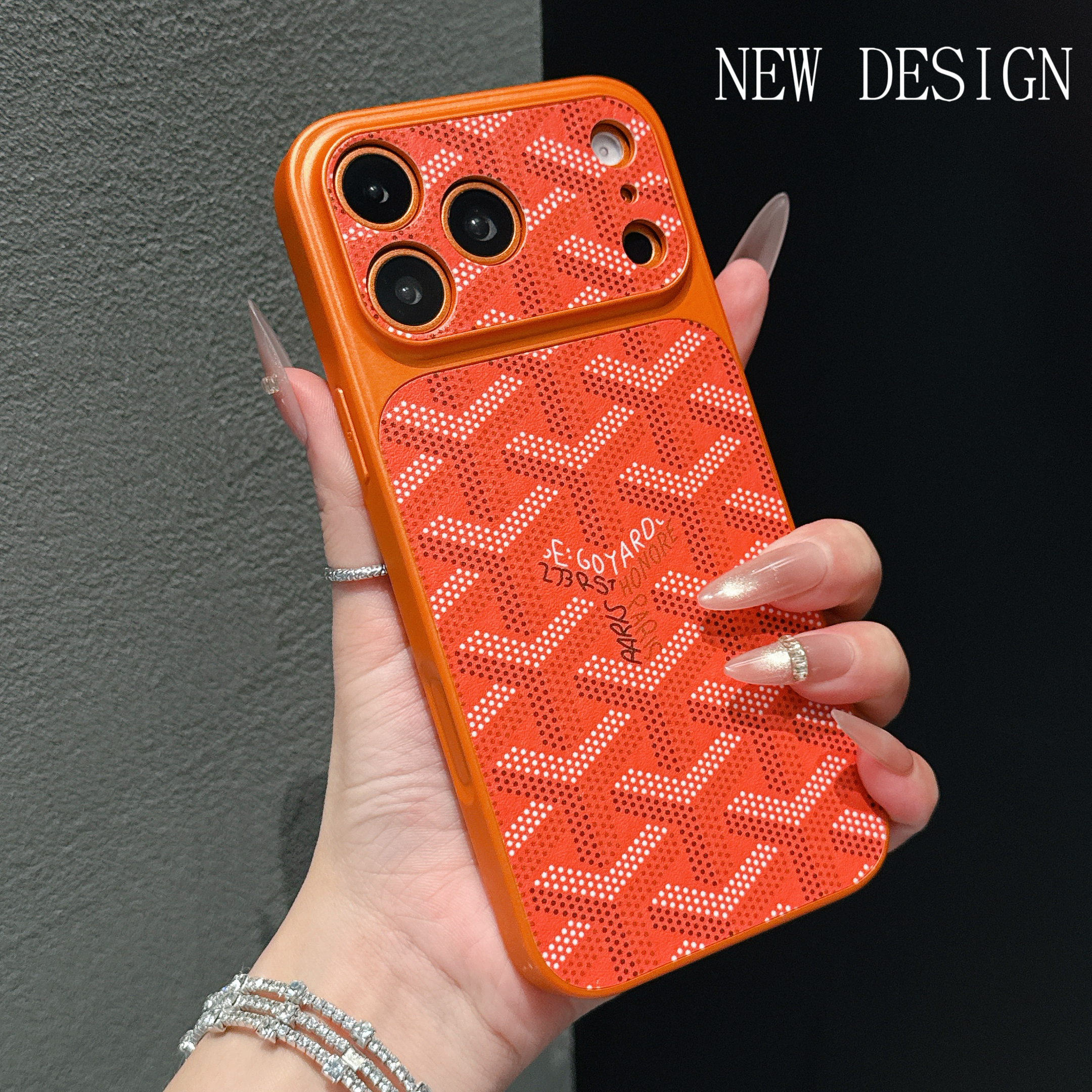 Luxury GD iPhone case orange– GZLV009