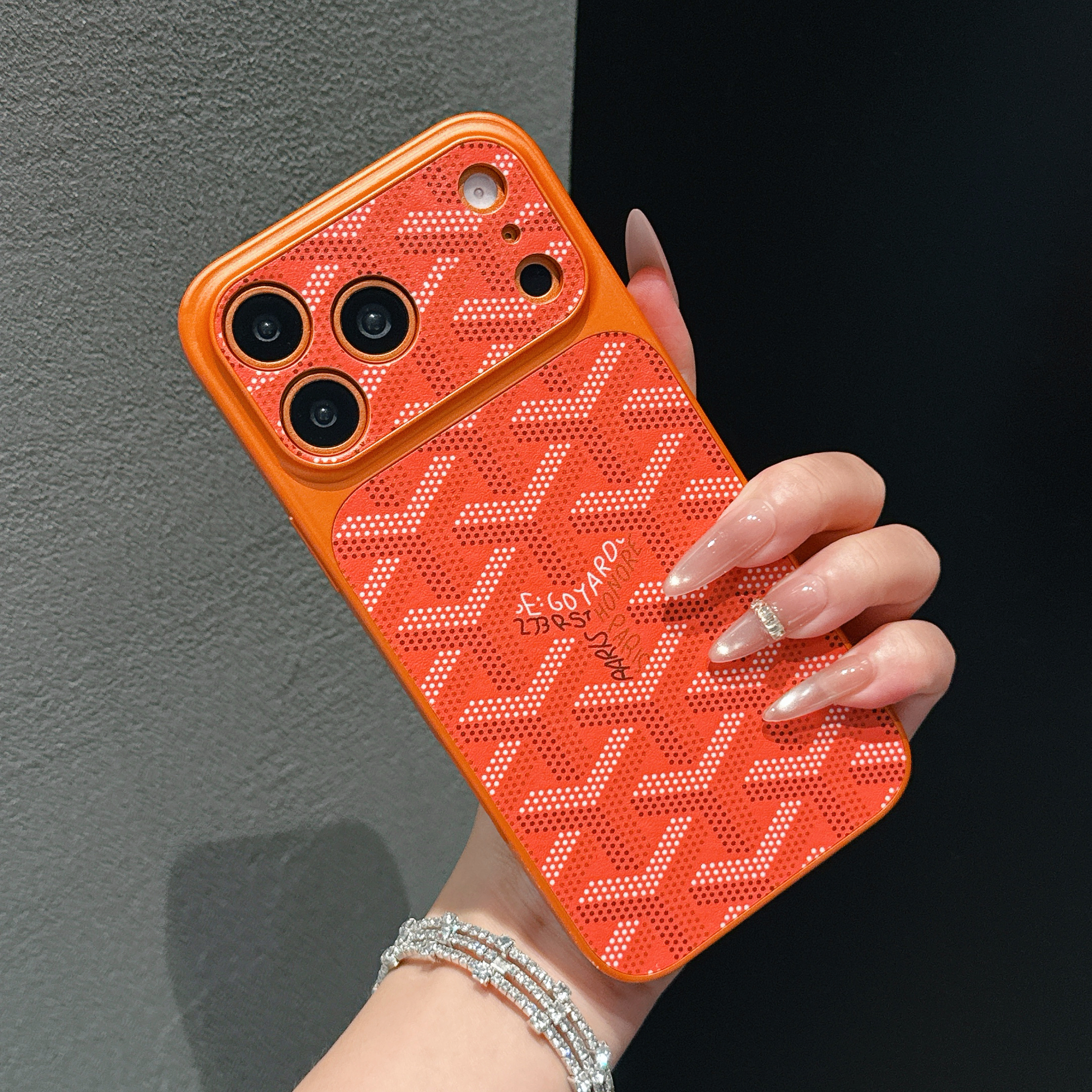 Luxury GD iPhone case orange– GZLV009