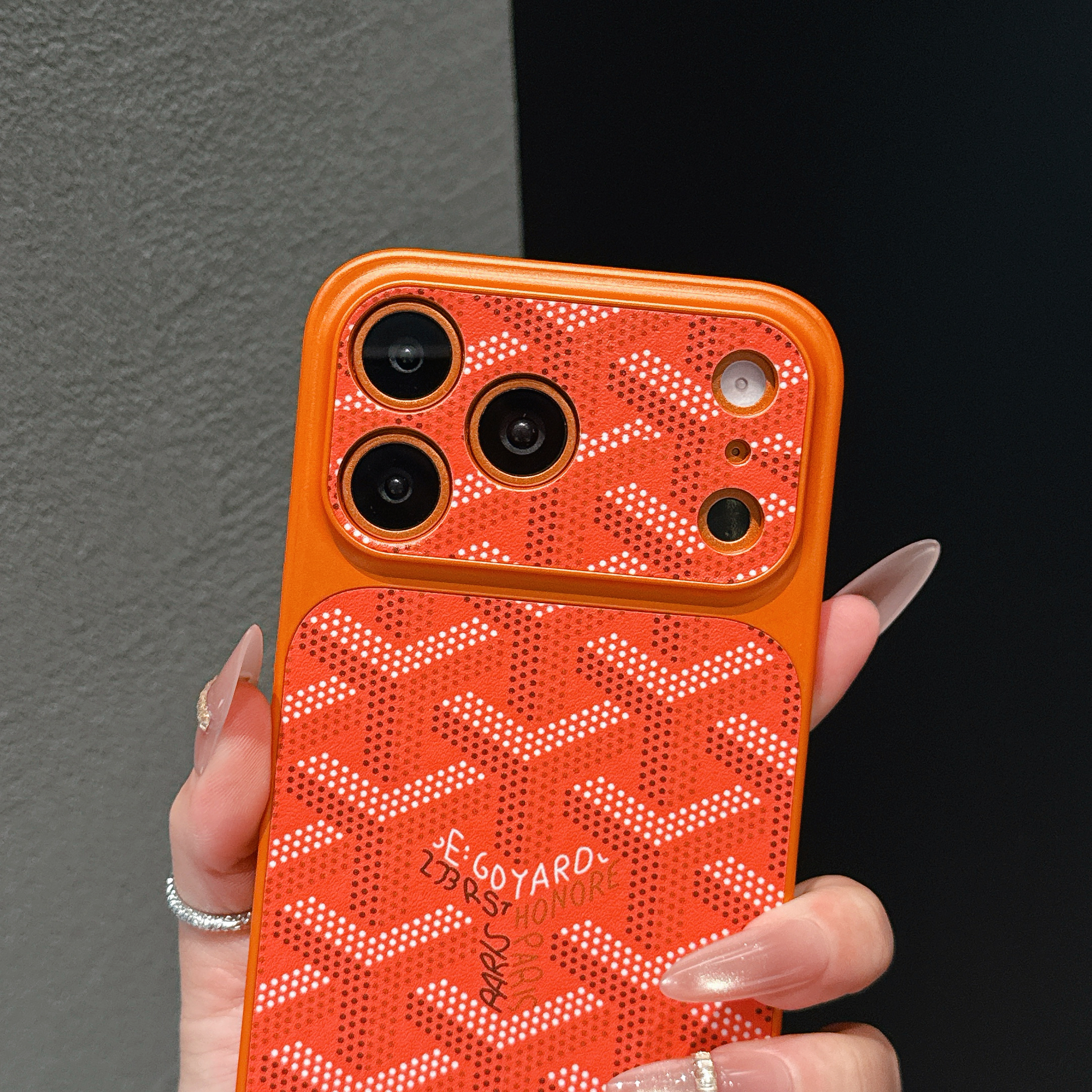 Luxury GD iPhone case orange– GZLV009
