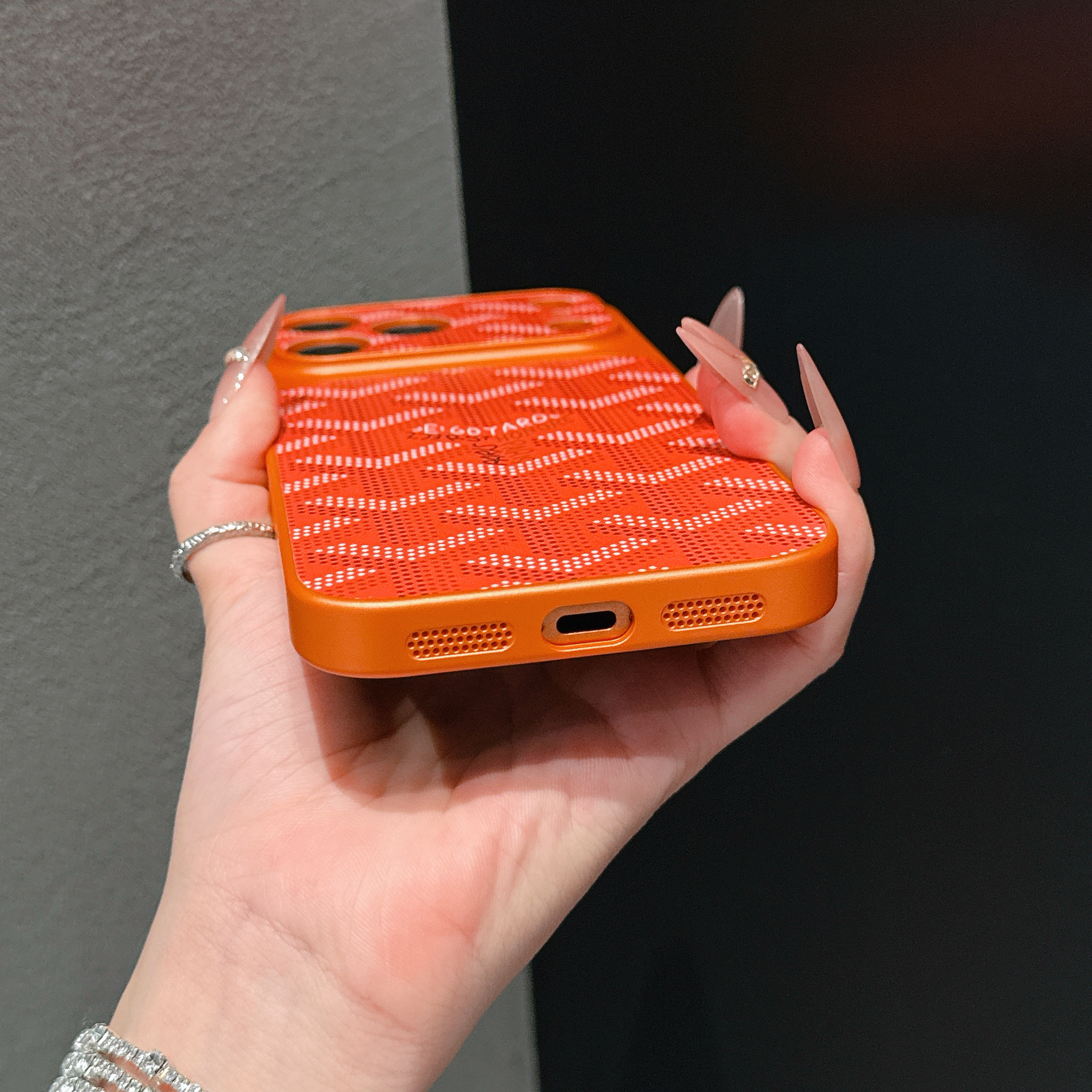 Luxury GD iPhone case orange– GZLV009