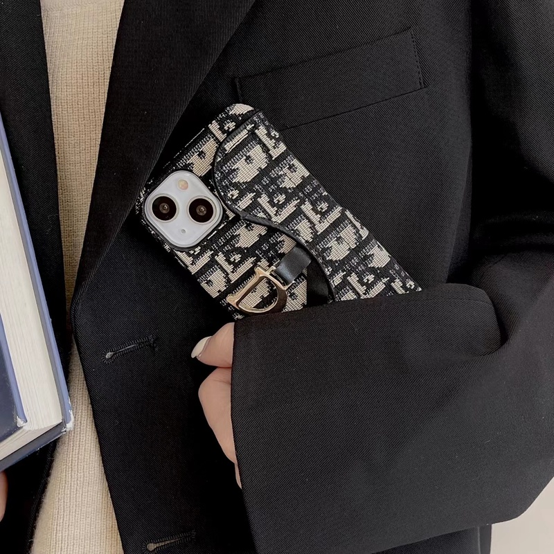 CD iPhone Case With Card Holder Black-BY240112-GTOCASE