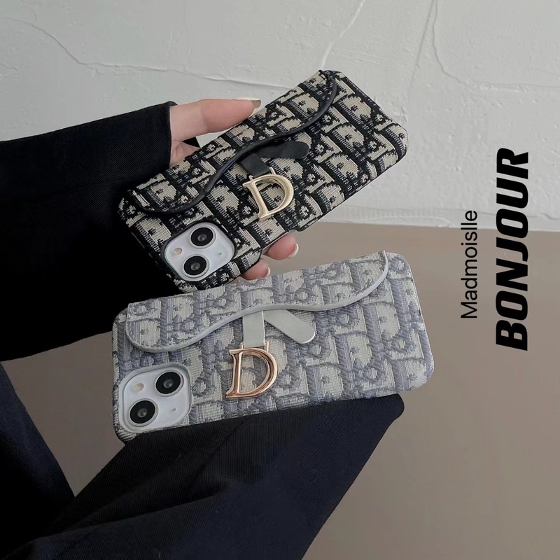 CD iPhone Case With Card Holder Gray-BY240112-GTOCASE