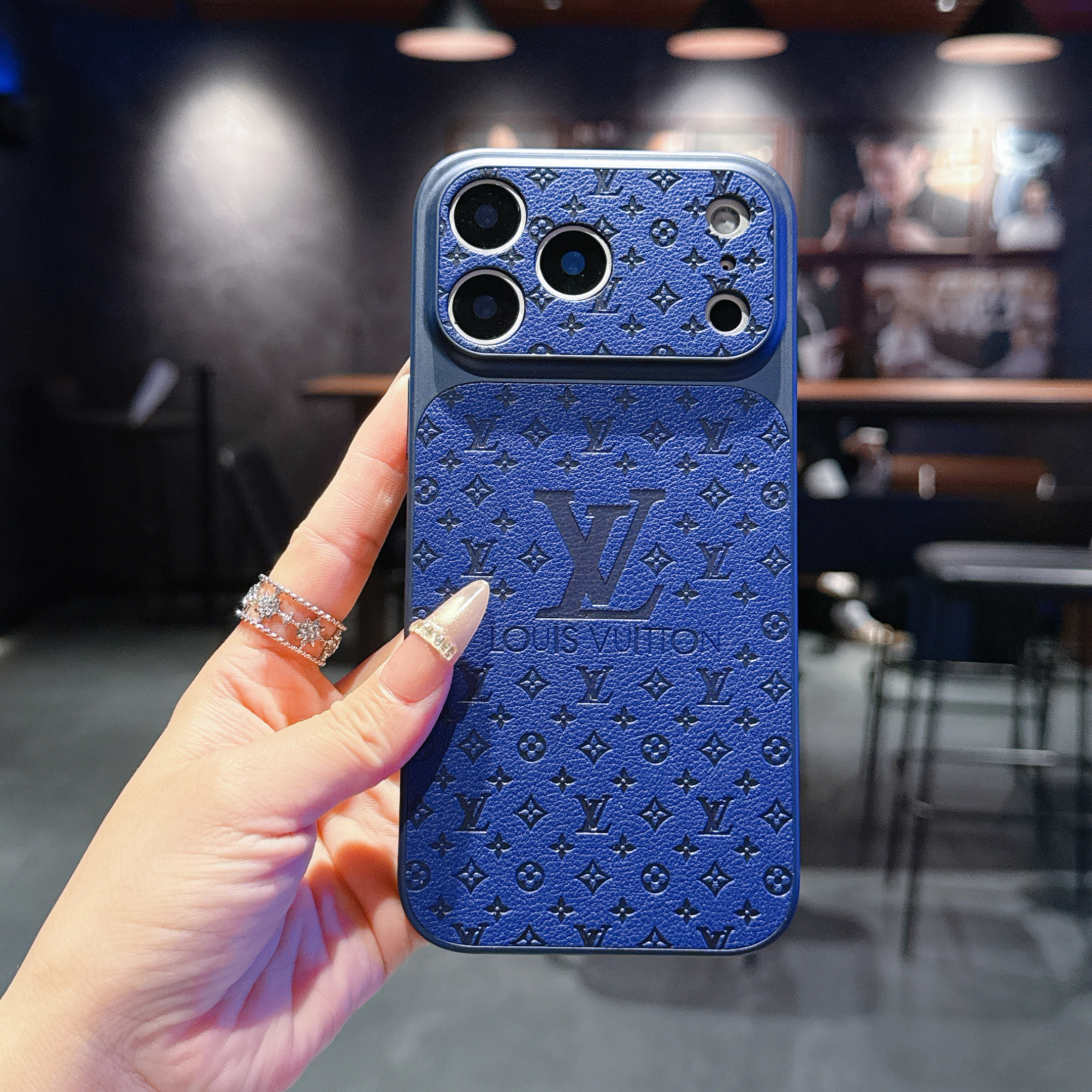 Elegant Monogram iPhone case orange– GZLV003