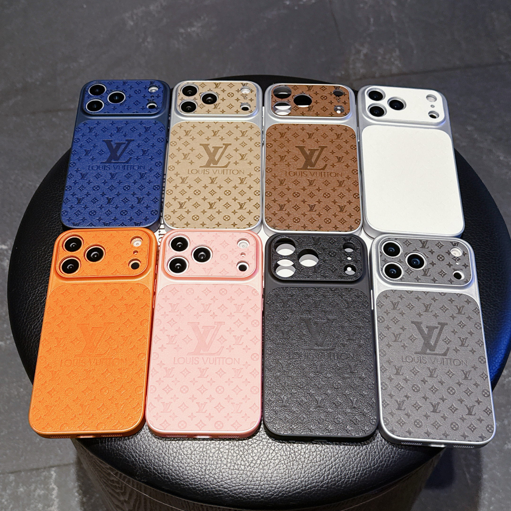 Elegant Monogram iPhone case orange– GZLV003