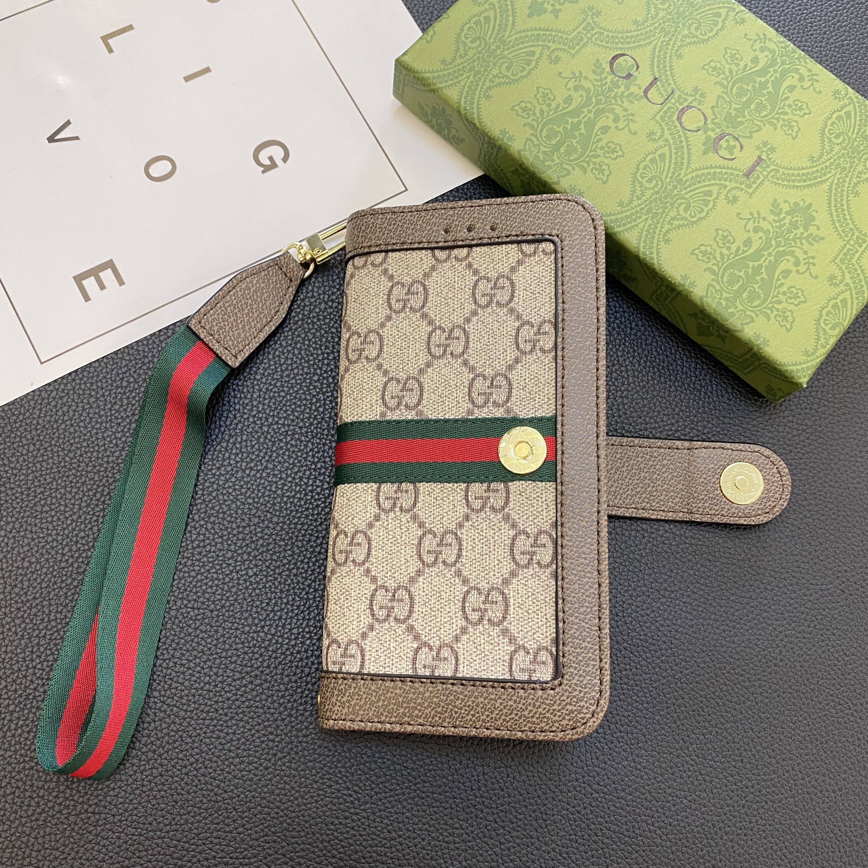 GG iPhone Case With Wallet Bag -QB240424-GTOCASE