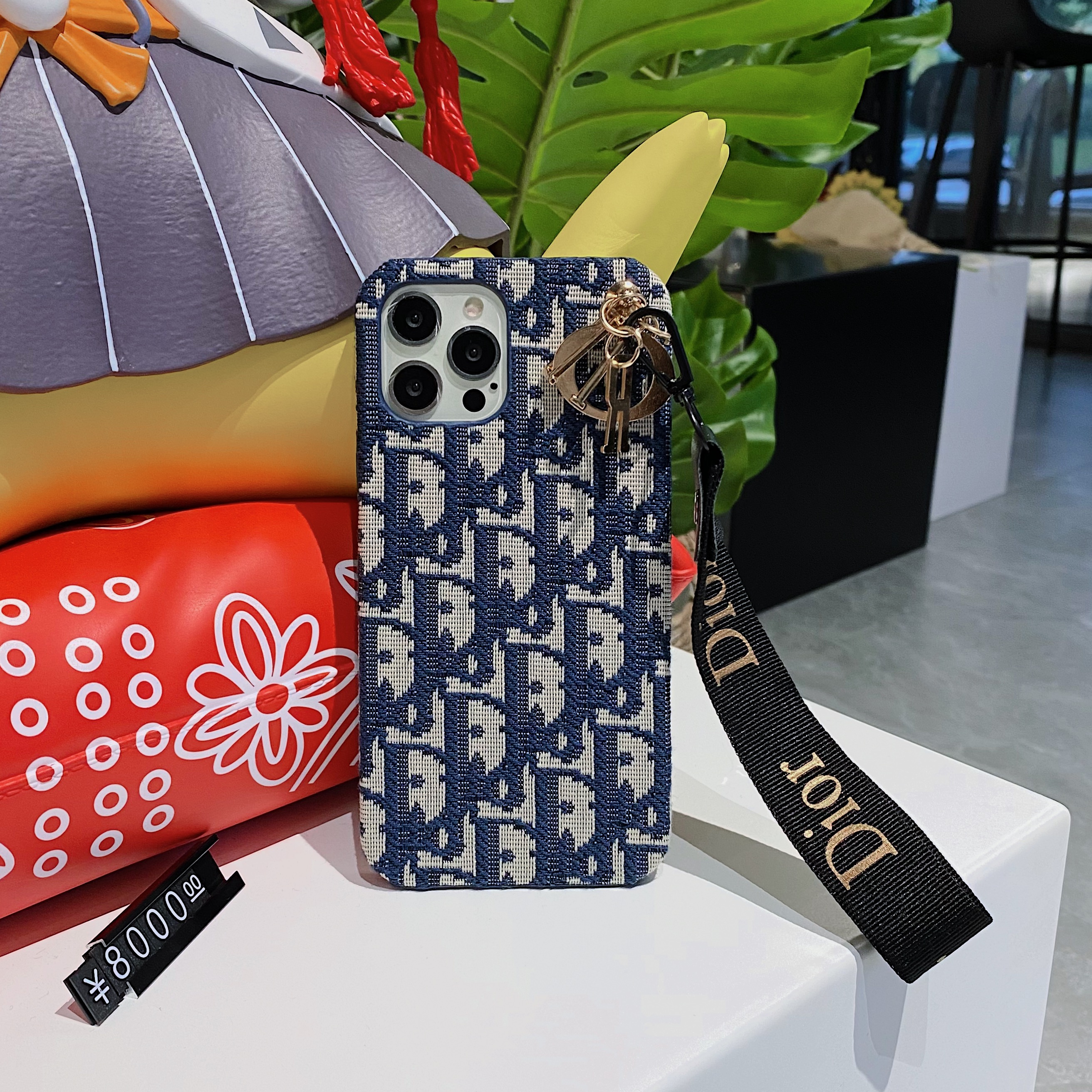 CD iPhone Case With Strap Blue-GS240315-GTOCASE