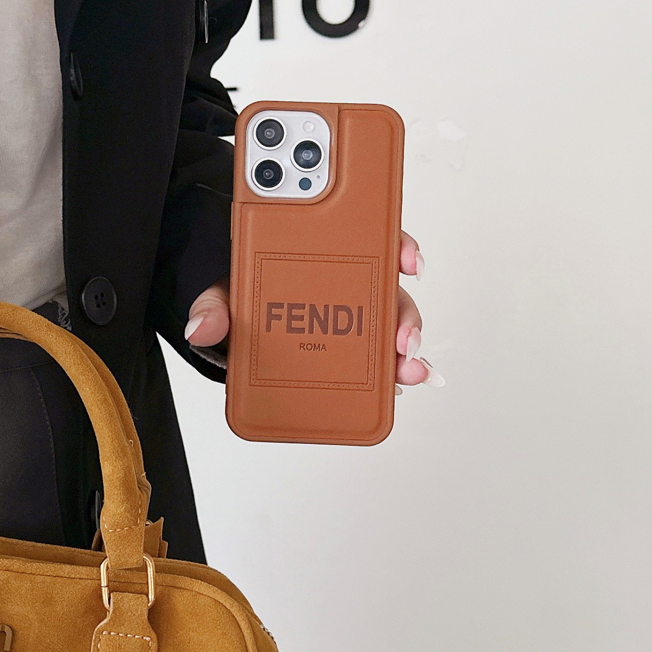 Leather FD iPhone Case Brown-YHK251112