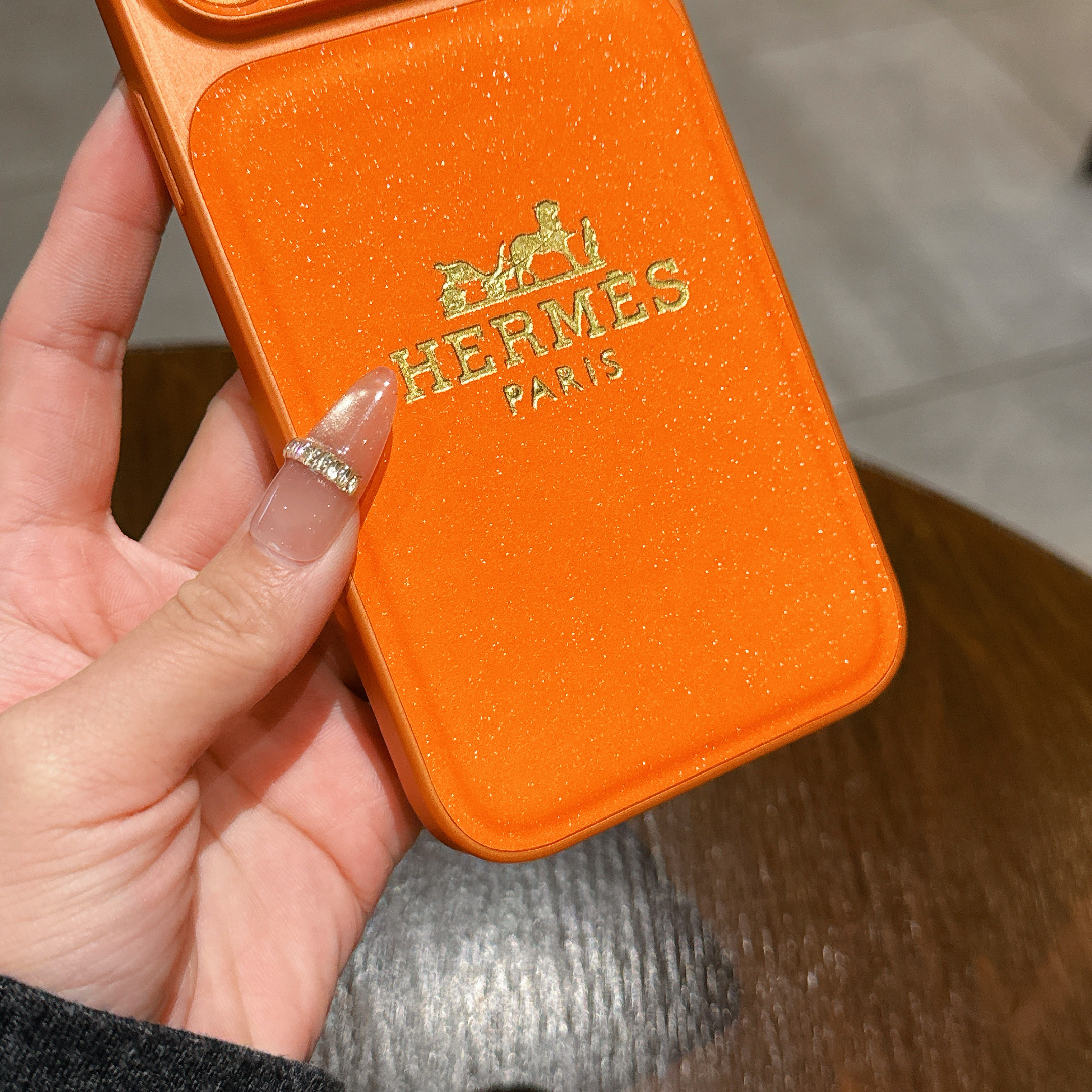 Premium CH iPhone case orange– GZLV005