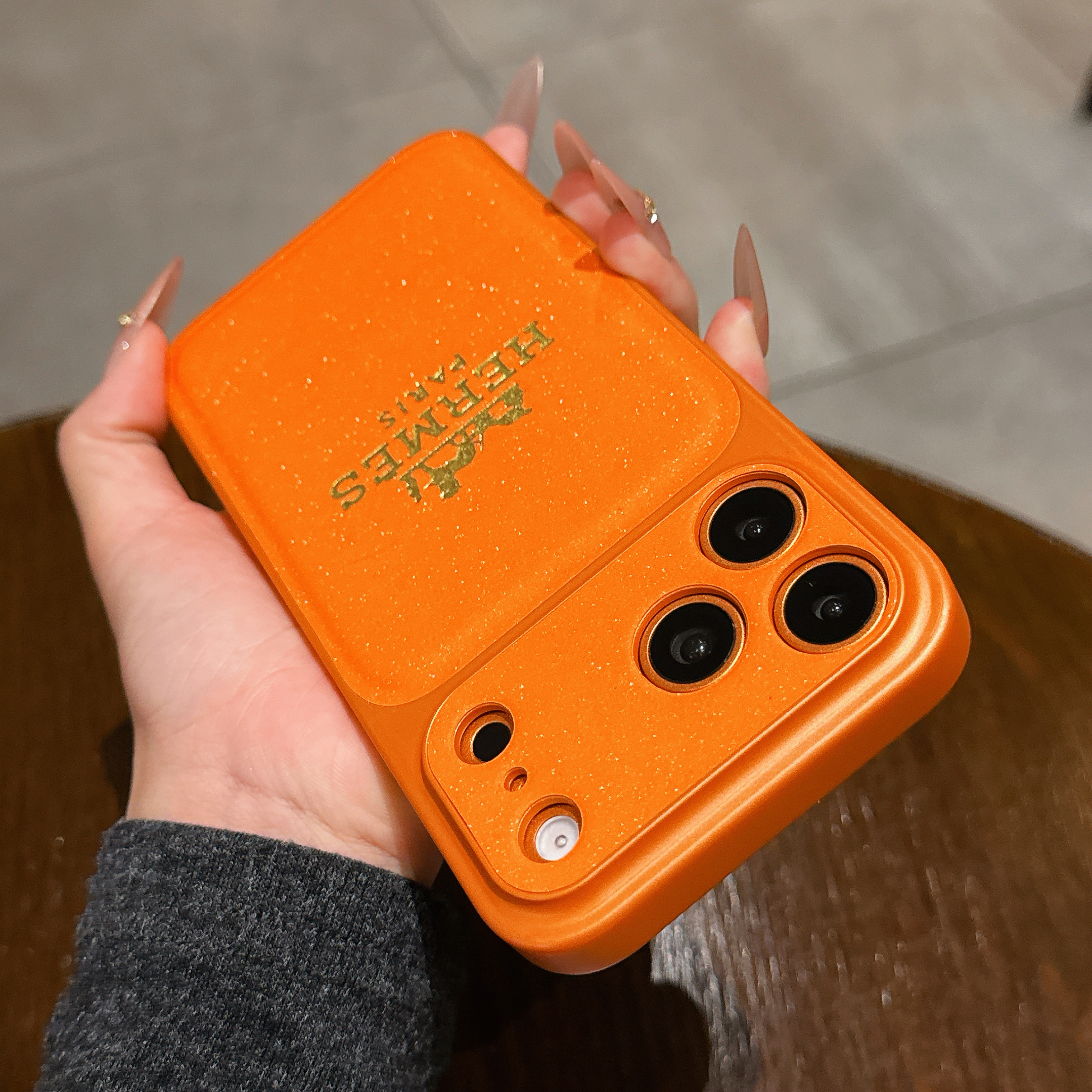 Premium CH iPhone case orange– GZLV005