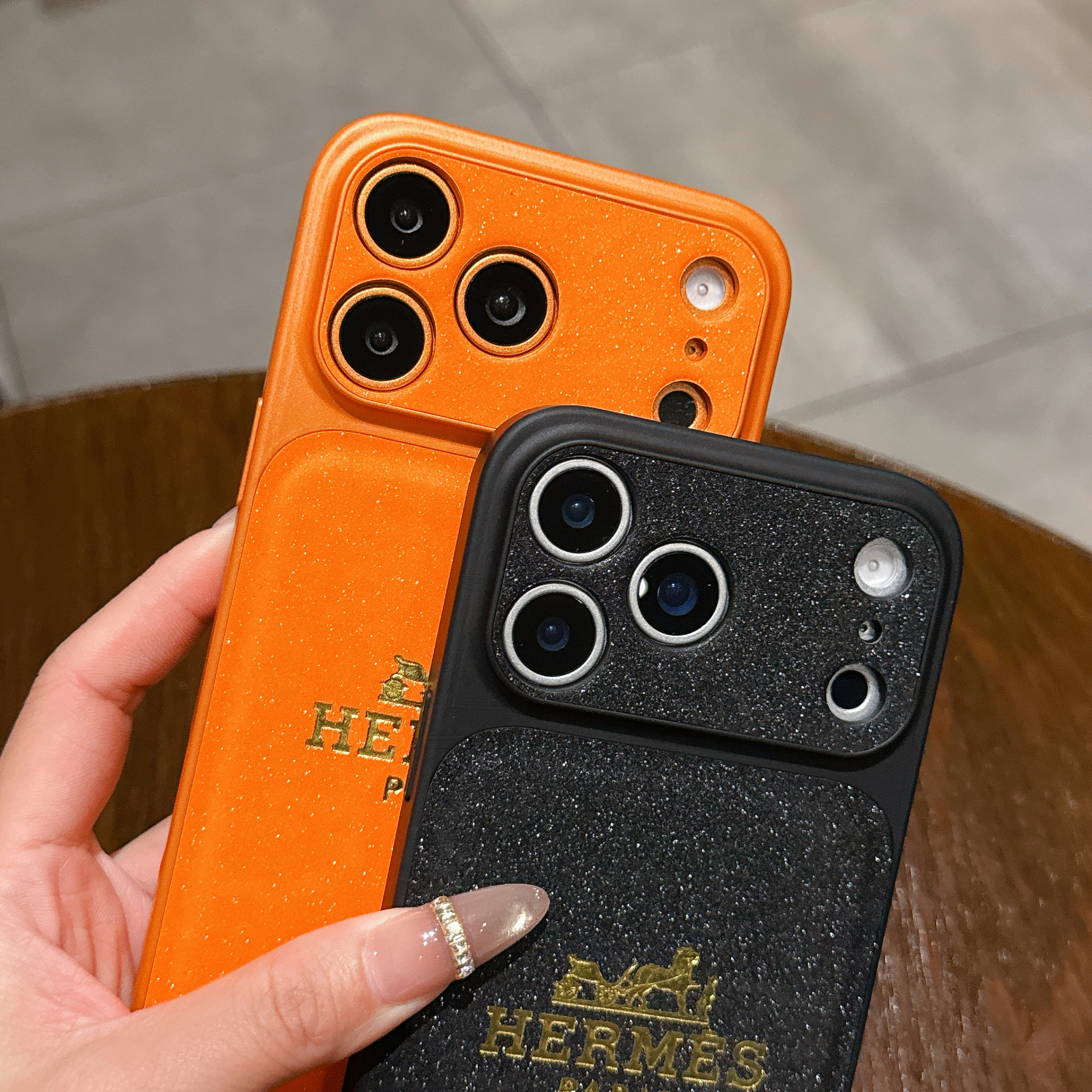 Premium CH iPhone case orange– GZLV005